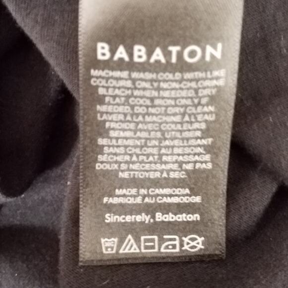 Babaton Cotton Shoulder Pad Top | Black | Size Large - Picture 4 of 5